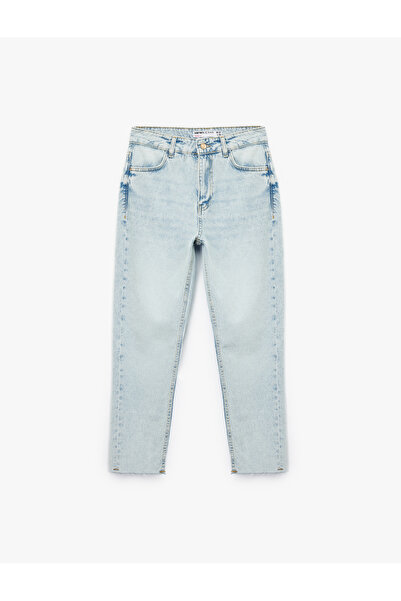 Koton Pamuklu Slim Fit Yüksek Bel Mom Jean Pantolon - Mom Slim Jean
