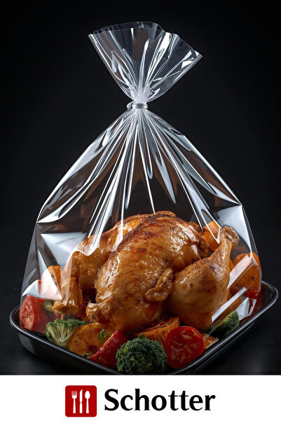 Broken Stone Fırın Torbası 25 Cm X 38 Cm Klipsli Yanmaz Yapışmaz Yağ Gerektir...