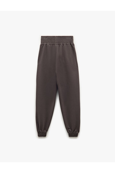 Koton Beli Lastikli Yüksek Bel Cepli Rahat Kalıp Jogger Eşofman Altı