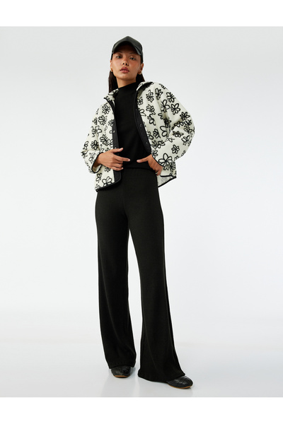 Koton Кашкорсе удобни панталони с широки крачоли и ребра