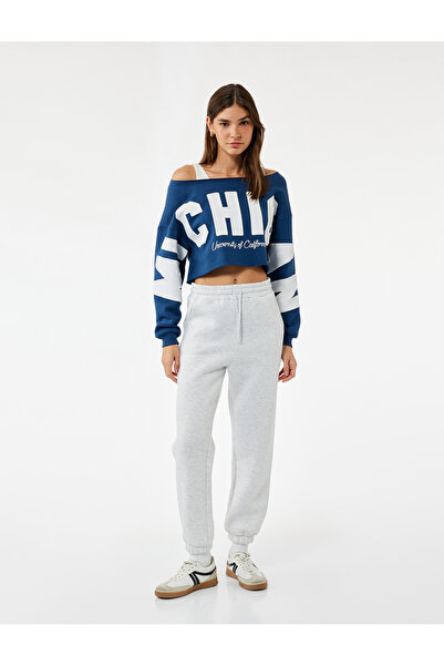 Koton Şardonlu Cepli Beli Bağcıklı Rahat Kalıp Jogger Eşofman Altı
