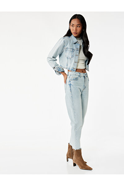 Koton Pantaloni Mom Jean din bumbac Slim Fit cu talie înaltă - Mom Slim Jean