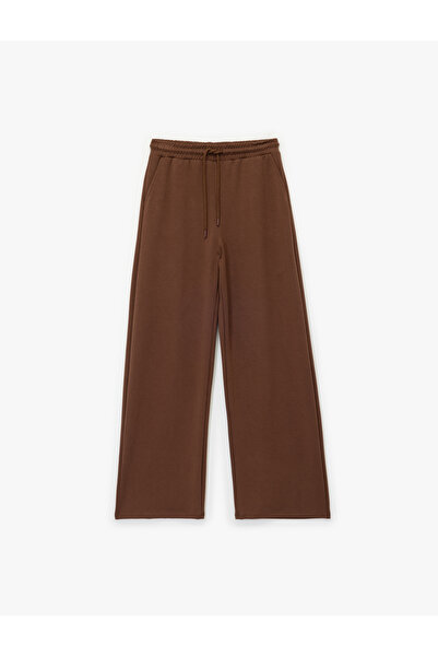 Koton Cepli Rahat Kalıp Beli Bağcıklı Modal Karışımlı Geniş Paça Eşofman Altı