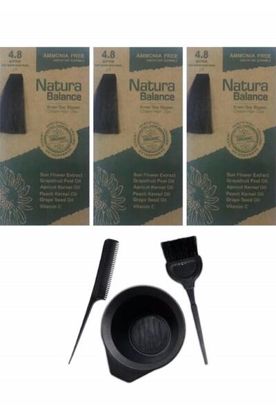 NATURABALANCE NATURA BALANCE SAÇ BOYASI 4.8 BİTTER 3 ADET+SAÇ BOYAMA SETİ