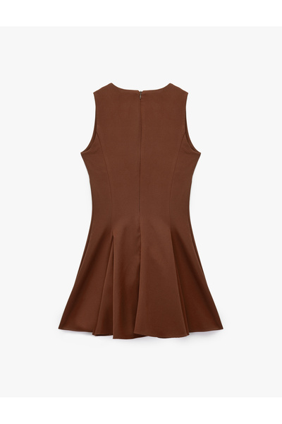 Koton Μίνι φόρεμα με κορδόνια με φιόγκο χωρίς μανίκια σε γραμμή Α