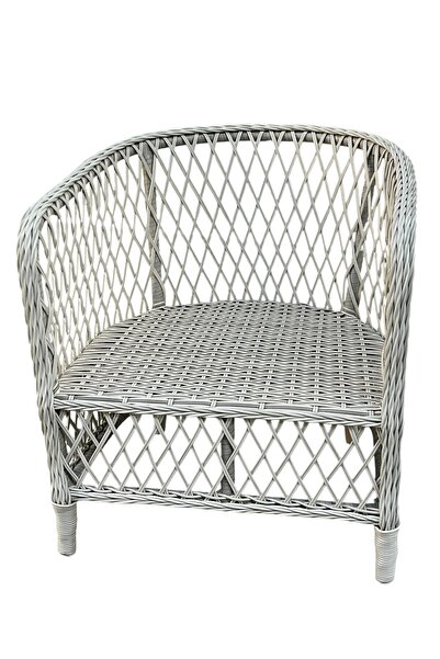 Tu Tienda Tire Alüminyum 2+1+1+Masa+Tekli Salıncak Bahçe Balkon Mobilyası,Beyaz Rattan-Gri Minder