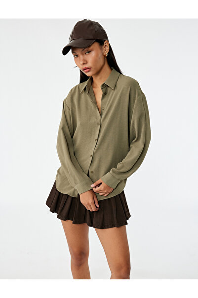 Koton Cămașă kaki pentru femei 6WAL60004IW