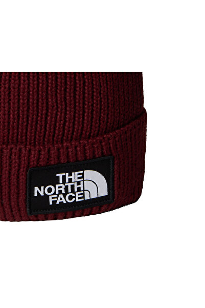 THE NORTH FACE Tnf Logo Box Pom Beanie Hat Nf0A8Chf0Vo1 Red