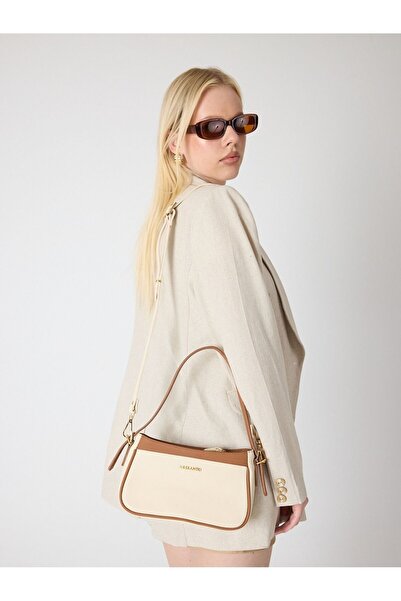 Meskanto Baget Genuine Leather Double Color Strap Hand and Shoulder Bag