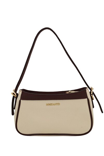 Meskanto Baget Genuine Leather Double Color Strap Hand and Shoulder Bag