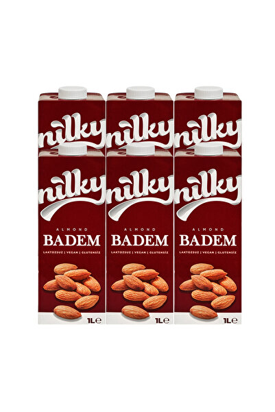 NİLKY Badem Sütü Glütensiz Bitkisel Bazlı Laktosuz Vegan 6x1 Lt