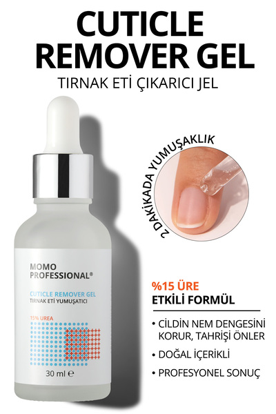 MOMO professional Cuticle Remover Gel, Tırnak Eti Çıkarıcı Jel, Tırnak Eti Temizleyici Jel, 30 ml