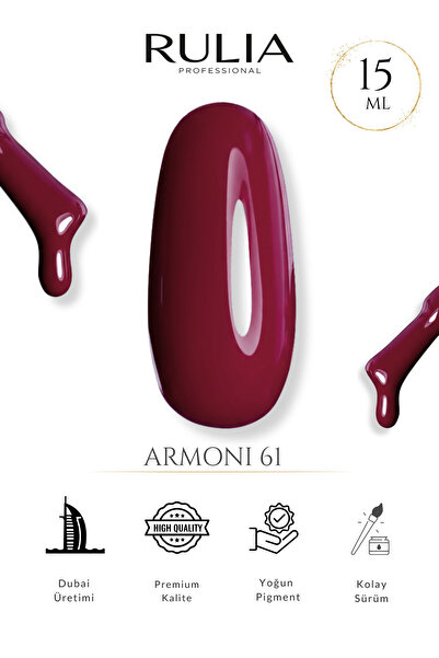 Rulia Professional Rulia Kalıcı Oje Armoni 61 15 ml - Made in Dubai - Profesy...