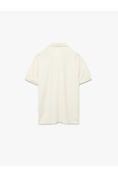 Koton Regular Fit Short Sleeve Polo Neck T-Shirt with Snap Button Detail