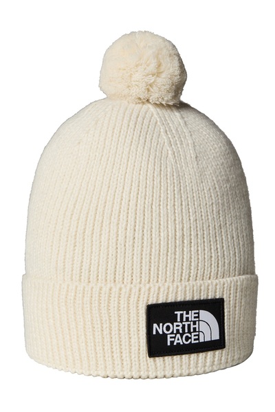 THE NORTH FACE Tnf Logo Box Pom Beanie Hat Nf0A8Chfqli1 White