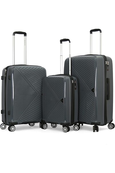 Giordano PP Hard Luggage Set of 3 (55cm, 65cm, 75cm) | Lightweight | TSA Lock | 360° Spinner Wheels