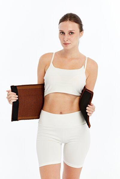 miresa Wolfwear Μοντέλο Velcro Ρυθμιζόμενος Κορσές Μέσης από Χοντρό Μαλλί που ζεσταίνει