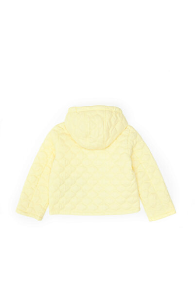 U.S. Polo Assn. Kız Çocuk Sarı Kapitone Kapüşonlu Şişme Mont 50313157-VR044
