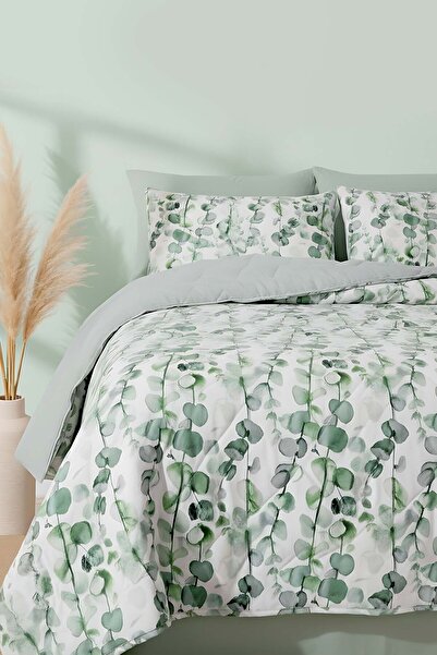 Rivaİstanbul Eucalyptus Double Cotton Quilted Pike & Bedspread