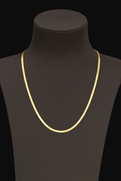 Çgk Çiğdem Gürel Kuyumculuk 14 Ayar 2,85mm Ezme Altın Kolye