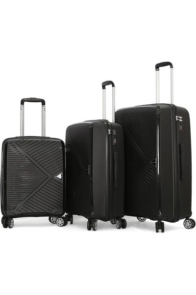 Giordano PP Hard Luggage Set of 3 (55cm, 65cm, 75cm) | Lightweight | TSA Lock...