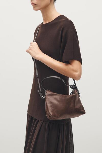 Massimo Dutti Küçük napa deri çanta