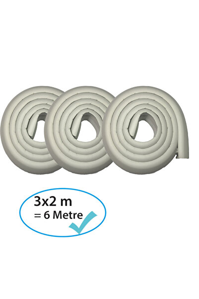 Evokids 3 Pieces of Rubber Thick Edge Protector (6 Meters) - Gray