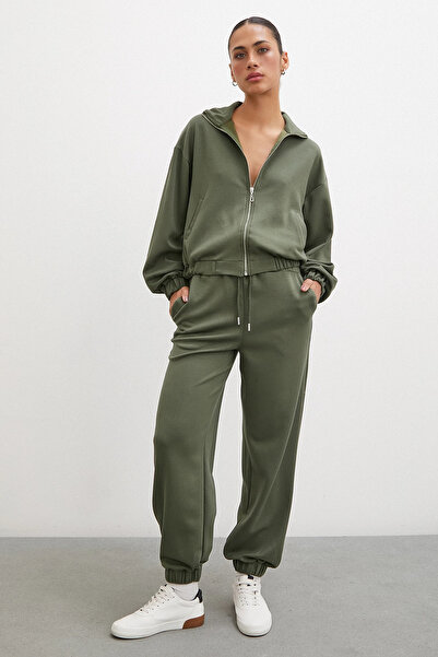 Never more Khaki Sweatpants - Elastic Pockets