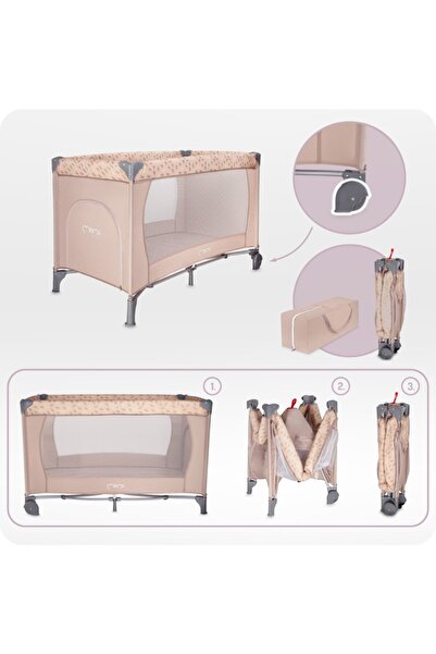 Momi Folding cot, 60x120 cm, Momi, Belove, Beige