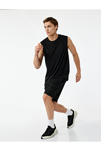 Koton Beli Bağcıklı Cepli Kumaş Detaylı Spor Şort