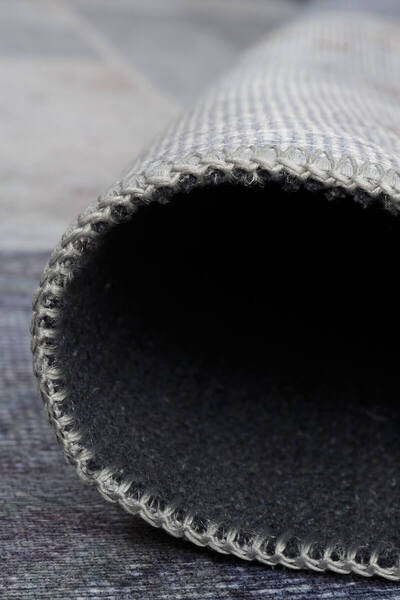 ARTLOOP Jazz Patchwork Desenli Dokuma Taban Dekoratif Gri Halı AL 83