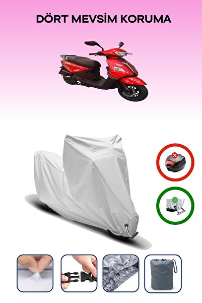 Breen King Motor KR-44 Loyal 50 - مشمع دراجة نارية بقفل ومقاوم للماء، قماش آم...