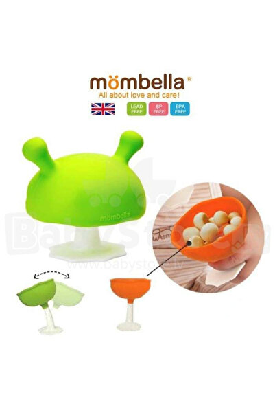 Mombella Silicone Teething Ring Mushroom, Blue