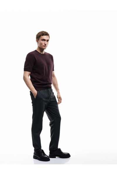 Koton Beli Bağcıklı Katlamalı Paça Rahat Kesim Cep Detaylı Slim Fit Pantolon