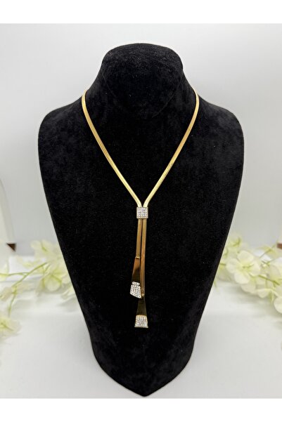 Constanza Exclusive Kaz Ayağı Model Paslanmaz Çelik Kolye 025