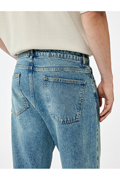 Koton Pamuklu Cep Detaylı Bol Baggy Jean Pantolon