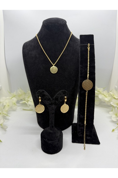 Constanza Exclusive Yaşam Çiçeği Motifli Paslanmaz Çelik Set 005