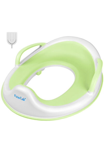 FizioTab Reductor WC Copii cu Manere FizioTab® - cu Carlig de Agatare, Verde
