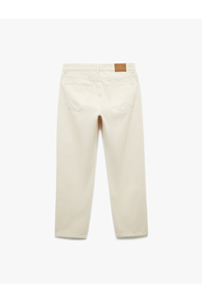 Koton Pamuklu Normal Bel Cep Detaylı Vintage Straight Jean Pantolon