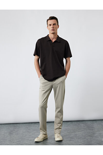 Koton Slim Fit Fabric Trousers with Pocket Detail and Buttons