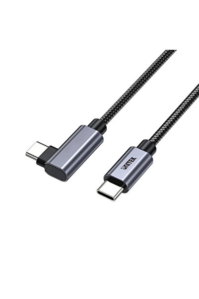 Unitek Tip-C la Tip-C (100W) 3Mt 90° Açı Hızlı Şarj Kablosu (C14123BK-3M)