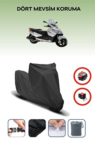 Breen أسود Piaggio X7 Evo 300 متوافق مع القماش المشمع للدراجات النارية، غطاء ...