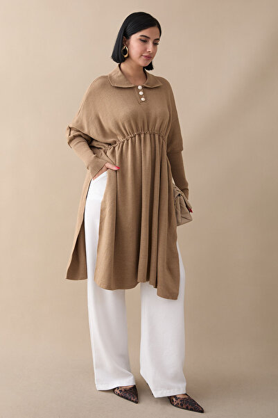 InStyle Velbloudí pončo s balonovým rukávem