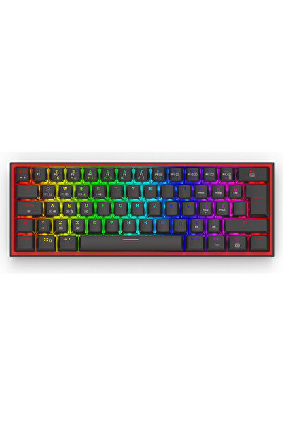 REDRAGON K616 Fizz Pro RGB Red Switch Kablosuz Siyah Compact Gaming (Oyuncu) Klavye