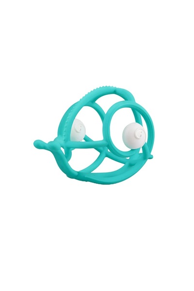 Mombella Silicone Gingival Ring 3 months+, Snail - Teal