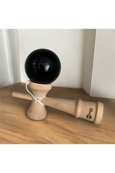 BV Kendama USA, bilă din lemn, negru lucios, 47KD