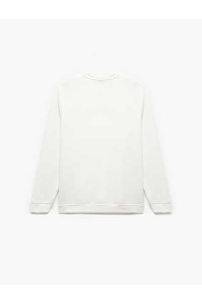 Koton Long Sleeve Crew Neck Sweatshirt with Embroidery Detail