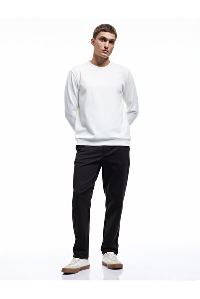 Koton Βασικό φούτερ με μακρυμάνικο λαιμόκοψη