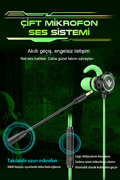 ZOİNCO DENG BEAST Gaming Kulak İçi Kulaklık – Çift Mikrofonlu, Gürültü Önleyici, Esports Oyun Kulaklığı