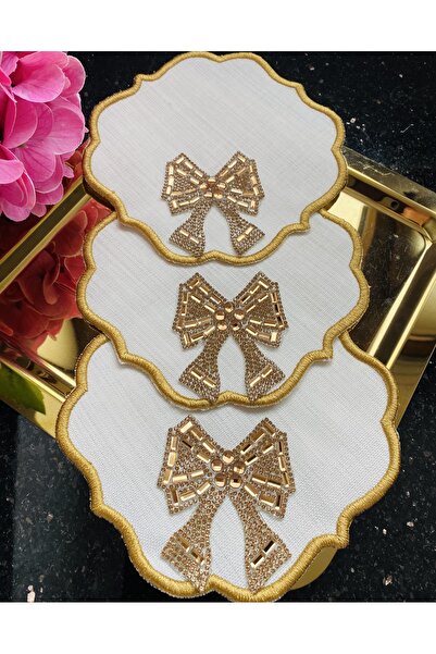 ELÇİÇEK HOME Presentation Napkin, Cocktail Napkin, Coffee Side Presentation Napkin Set of 3